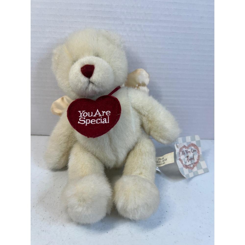 Ganz Angel Bear Plush 2001 You Are Special Heart Cream Wings PB104 8.5 inch